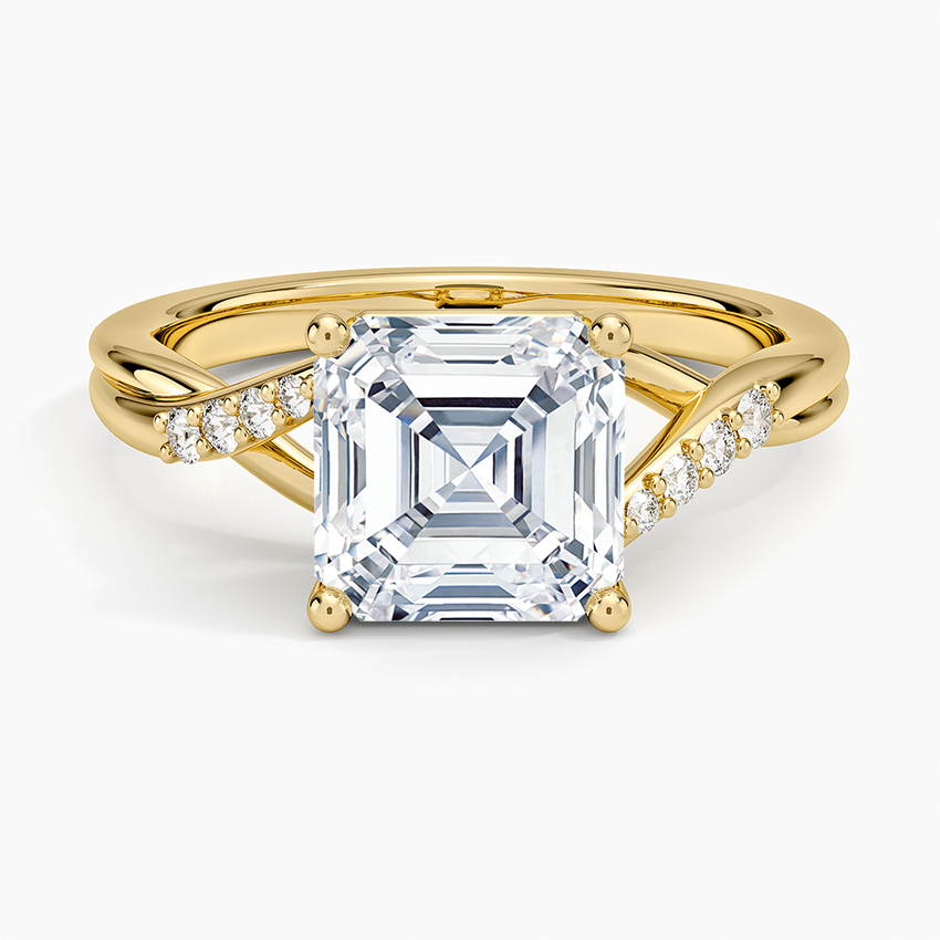 Chamise Diamond Ring (1/15 ct. tw.) - Asscher Cut Center Stone