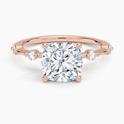Aimee 1.4mm Diamond Ring - Cushion Cut Center Stone