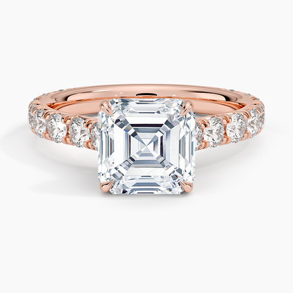 Anthology Three-Quarter Coverage Diamond Ring (7/8 ct. tw.) - Asscher Cut Center Stone