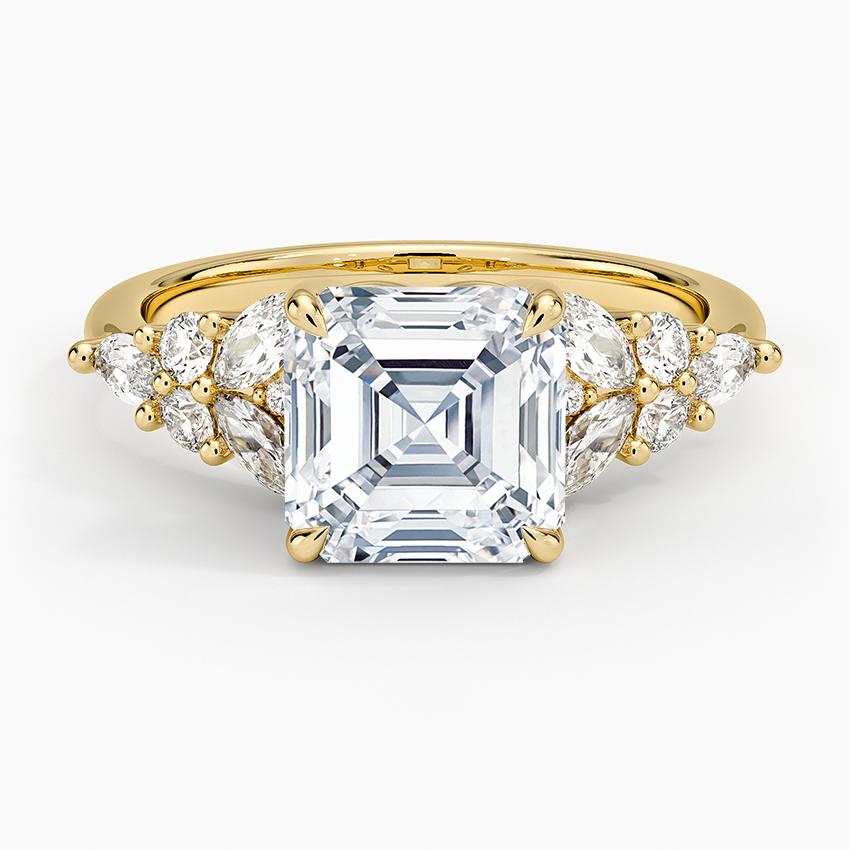 Nadia Taper Diamond Ring - Asscher Cut Center Stone