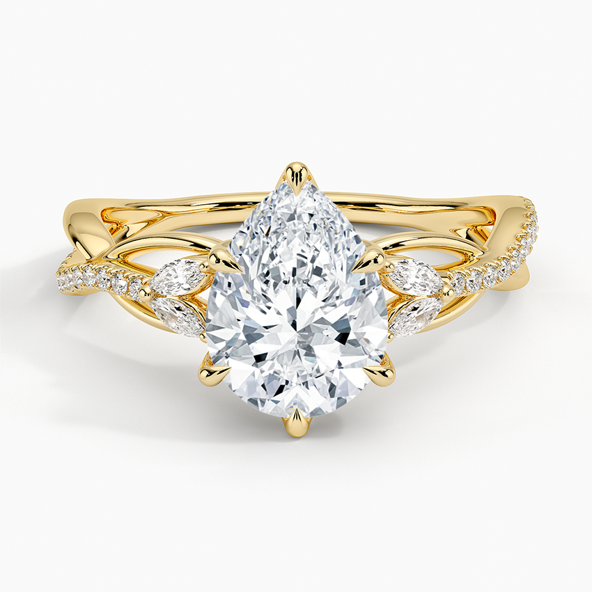 Garland Diamond Ring - Pear Cut Center Stone