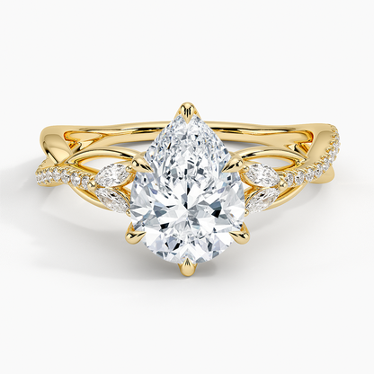 Garland Diamond Ring - Pear Cut Center Stone