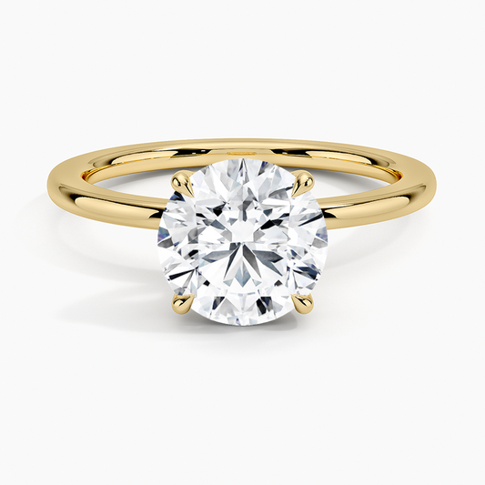 Audrey Perfect Fit 1.4mm Solitaire Ring - Round Center Stone