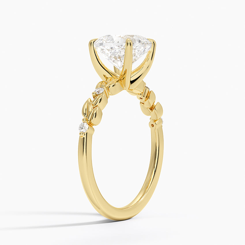 Briar Diamond Ring - Cushion Cut Center Stone