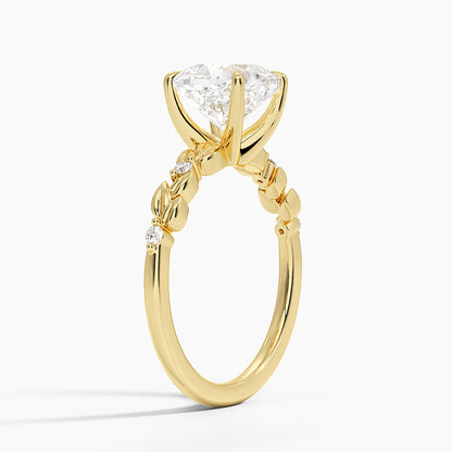Briar Diamond Ring - Cushion Cut Center Stone