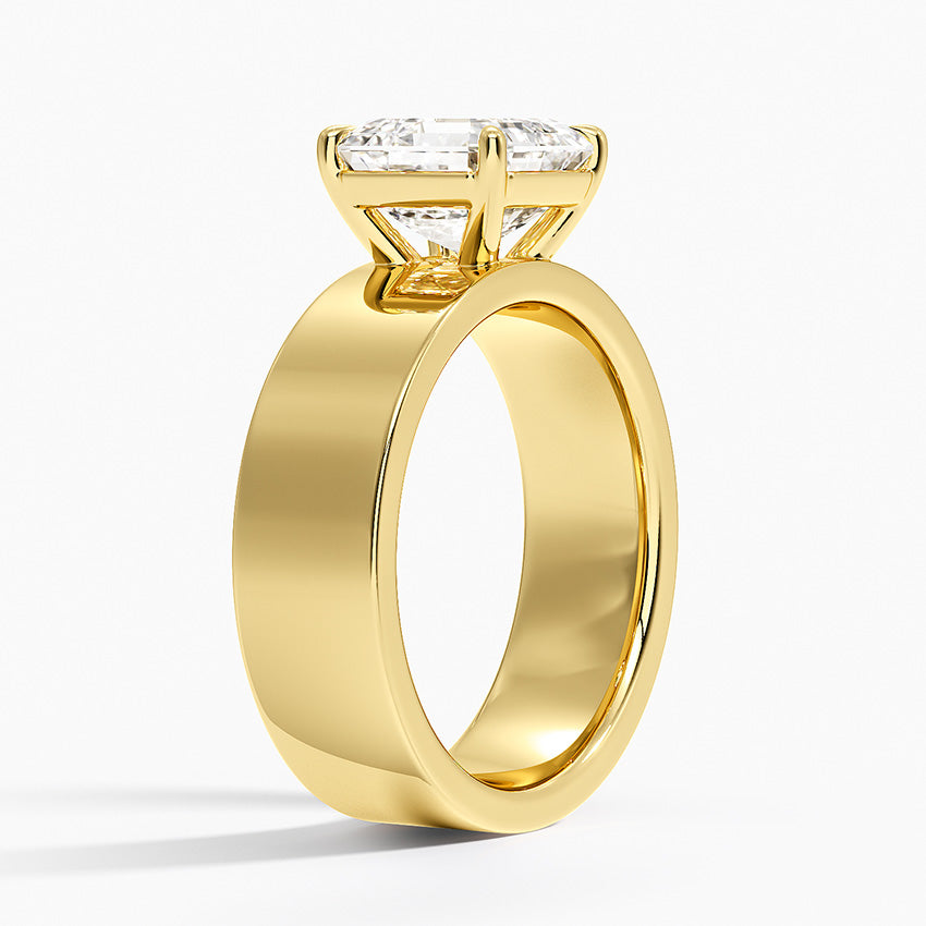 Peyton 6mm Solitaire Ring - Asscher Cut Center Stone