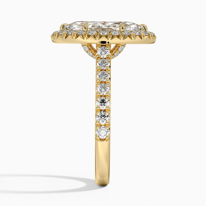 Sienna Halo Half Coverage Diamond Ring (2/3 ct. tw.) - Marquise Center Stone
