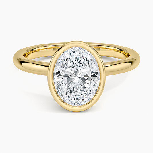 Sylvie Perfect Fit Bezel Solitaire Ring - Oval Center Stone