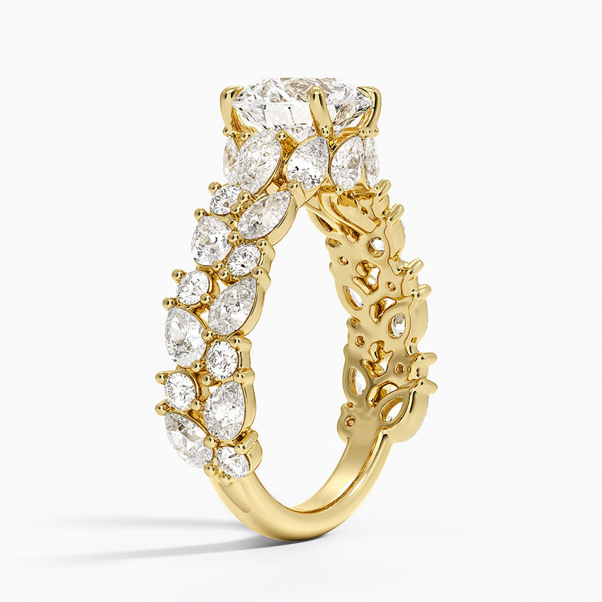 Olivetta Double Row Diamond Ring (2 1/2 ct. tw.) - Round Center Stone
