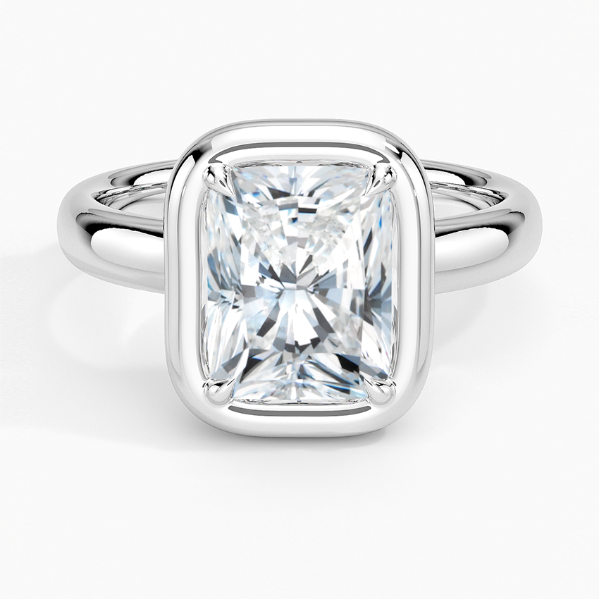 Andrea Bezel Prong Ring - Radiant Cut Center Stone