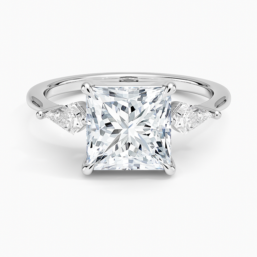 Luxe Cometa Three Stone Diamond Ring (1/3 ct. tw.) - Princess Cut Center Stone