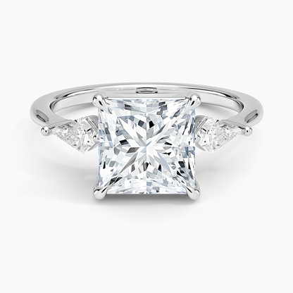 Luxe Cometa Three Stone Diamond Ring (1/3 ct. tw.) - Princess Cut Center Stone