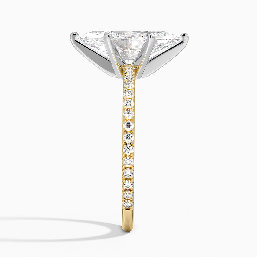 Ballad Three-Quarter Coverage Diamond Ring (1/4 ct. tw.) - Marquise Center Stone