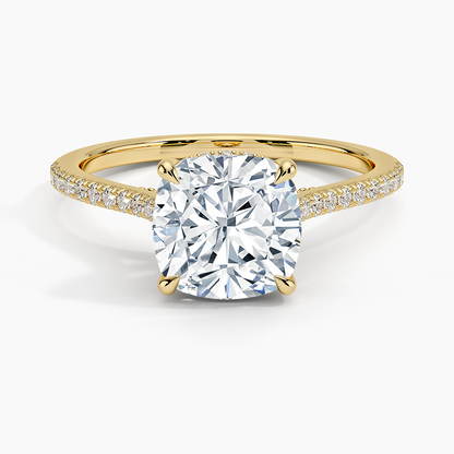 Luxe Dawn Diamond Ring - Cushion Cut Center Stone
