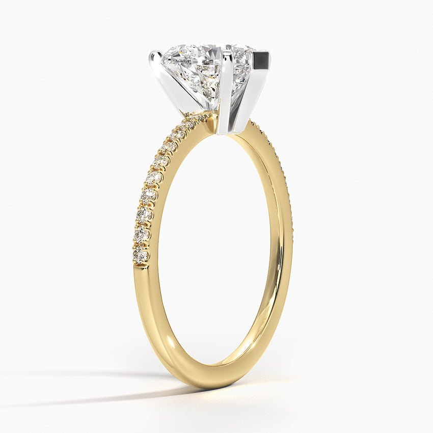 Ballad Half Coverage Diamond Ring (1/8 ct. tw.) - Heart Center Stone