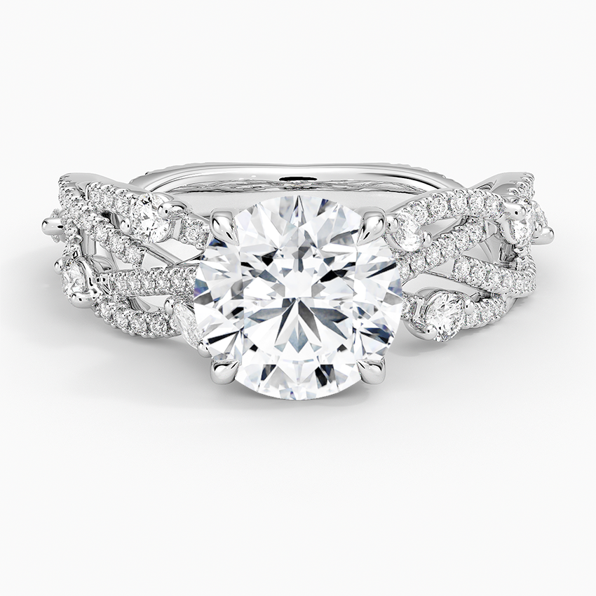 Grand Secret Garden Diamond Ring - Round Center Stone