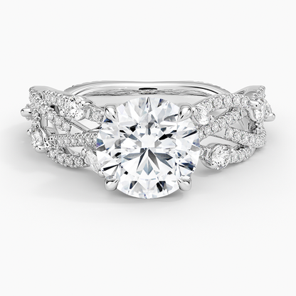 Grand Secret Garden Diamond Ring - Round Center Stone