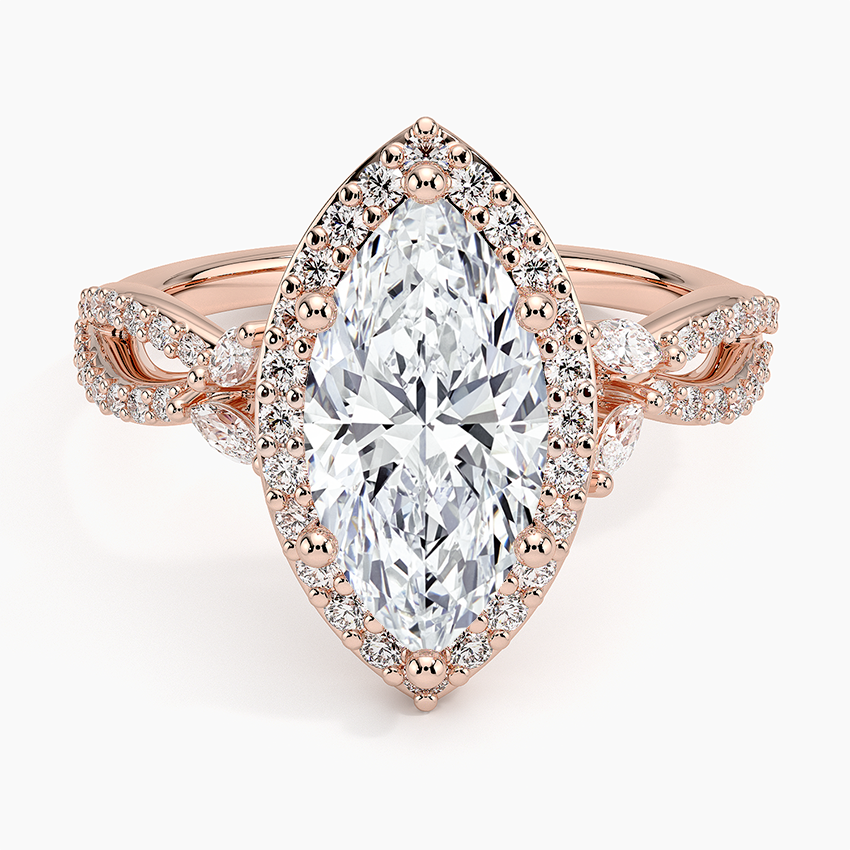 Luxe Willow Halo Diamond Ring (2/5 ct. tw.) - Marquise Center Stone