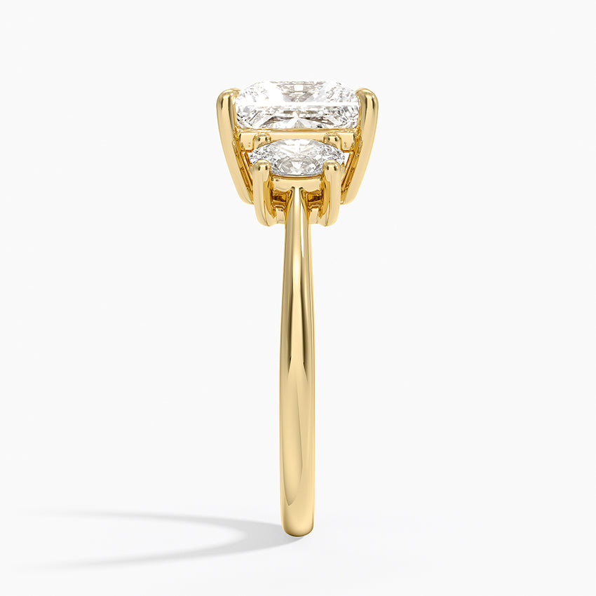 Oval-Cut Three Stone Diamond Ring (1/2 ct. tw.) - Princess Cut Center Stone