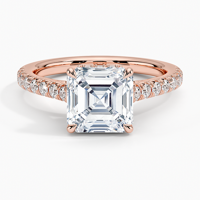 Chantal Diamond Ring - Asscher Cut Center Stone
