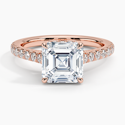 Chantal Diamond Ring - Asscher Cut Center Stone