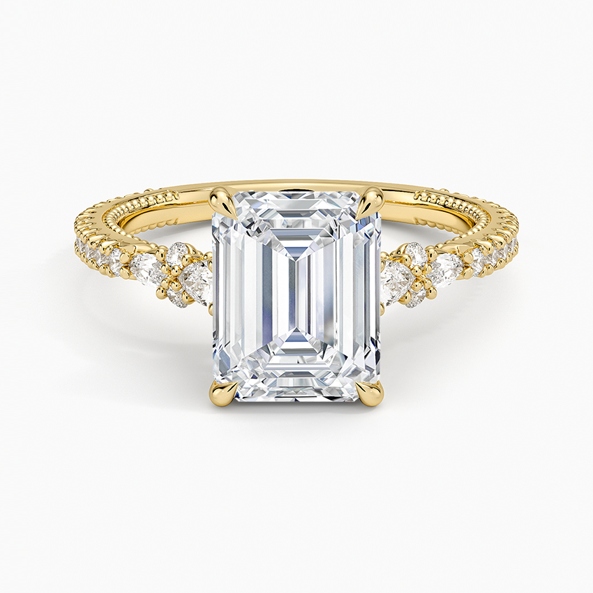 Primrose Diamond Ring - Emerald Cut Center Stone