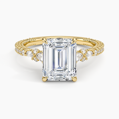 Primrose Diamond Ring - Emerald Cut Center Stone