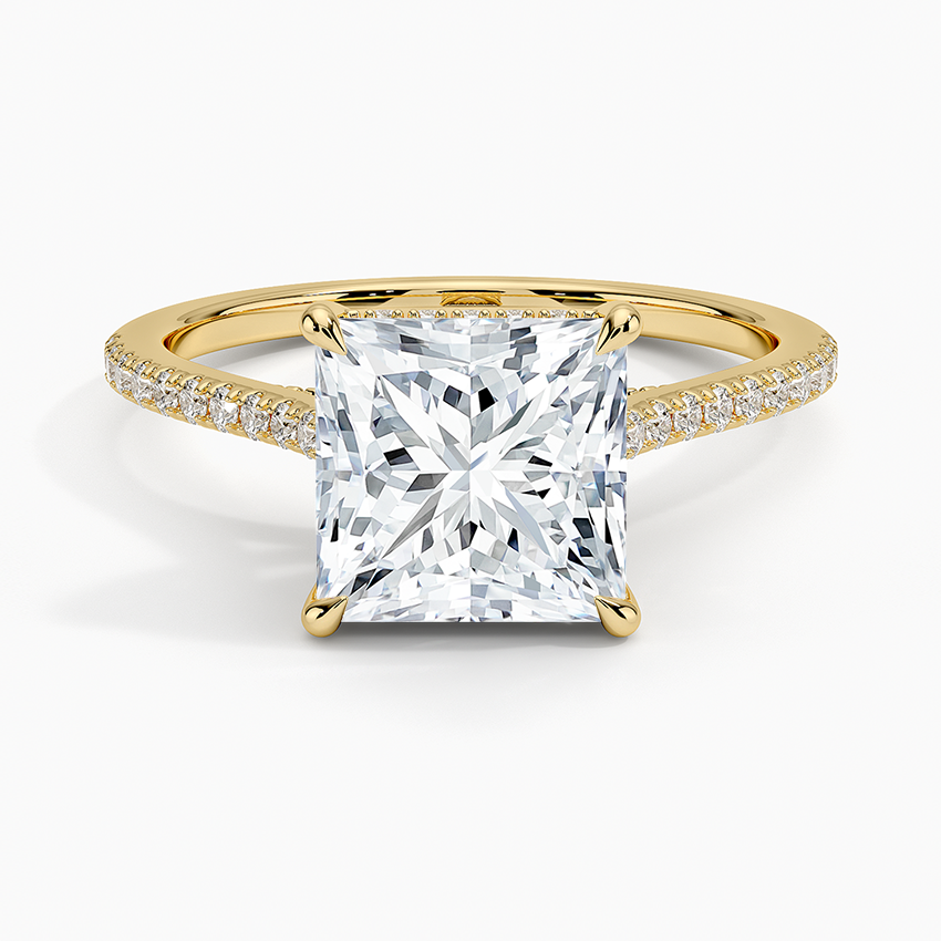 Luxe Dawn Diamond Ring - Princess Cut Center Stone