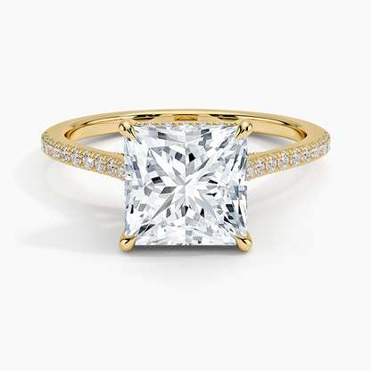 Luxe Dawn Diamond Ring - Princess Cut Center Stone