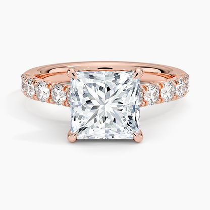 Anthology Half Coverage Diamond Ring (1/2 ct. tw.) - Princess Cut Center Stone