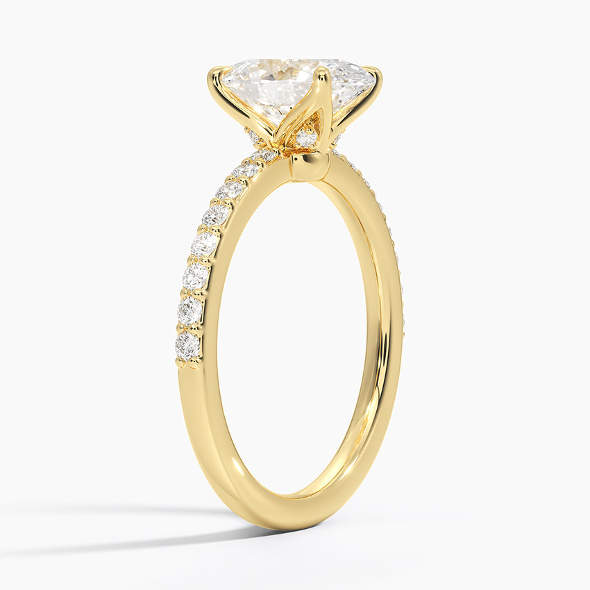 Luxe Elodie Diamond Ring (1/4 ct. tw.) - Oval Cut Center Stone