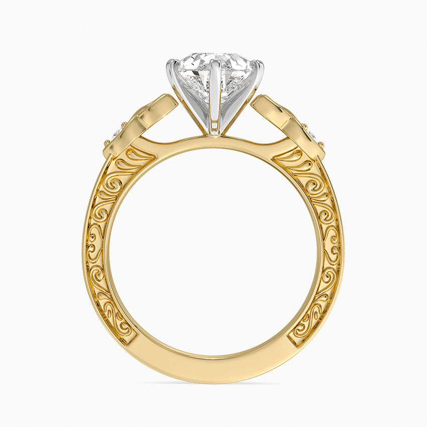 Aberdeen Celtic Diamond Ring - Pear Cut Center Stone