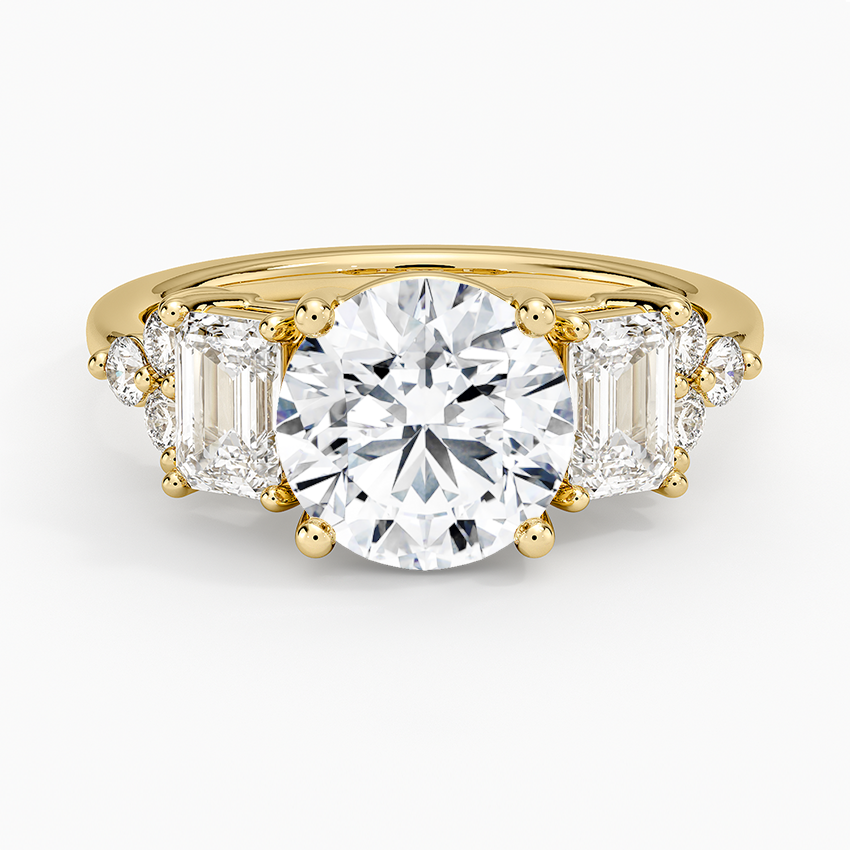 Sabine Cluster Diamond Ring (1 ct. tw.) - Round Center Stone