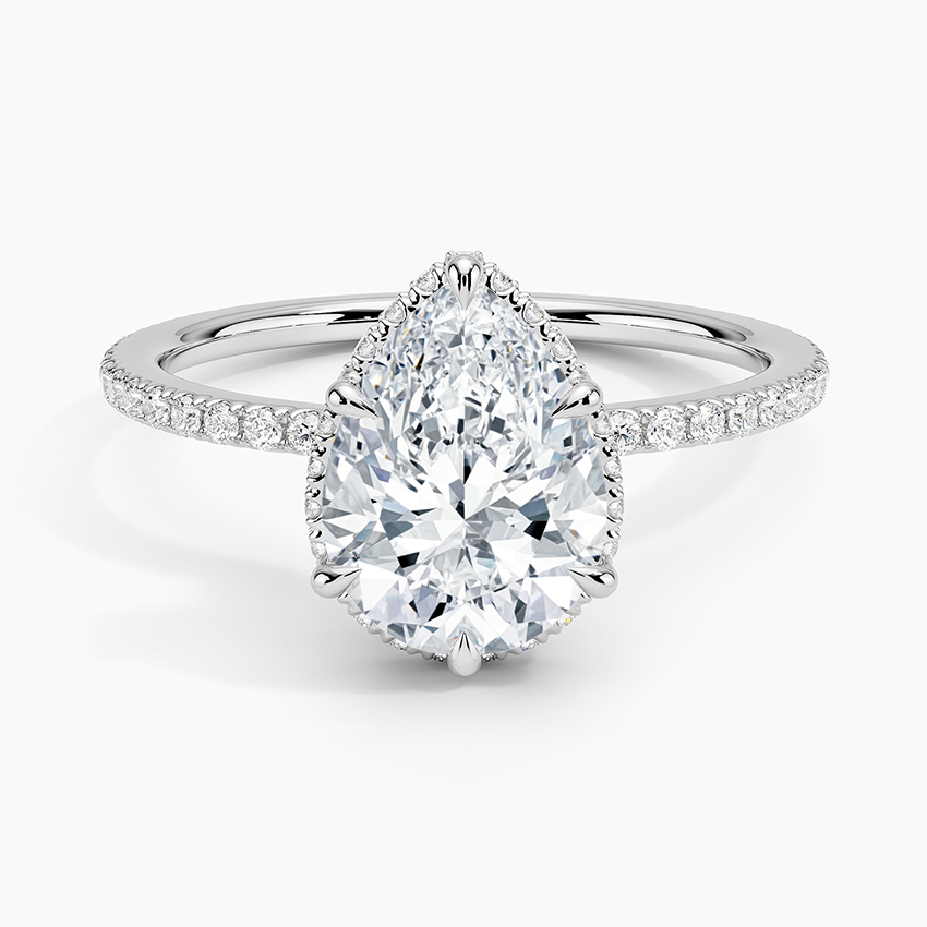 Gala Diamond Ring - Pear Center Stone