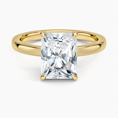 Dara Low-Profile Solitaire Ring - Radiant Cut Center Stone