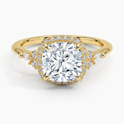 Nadia Halo Diamond Ring (1/4 ct. tw.) - Cushion Cut Center Stone