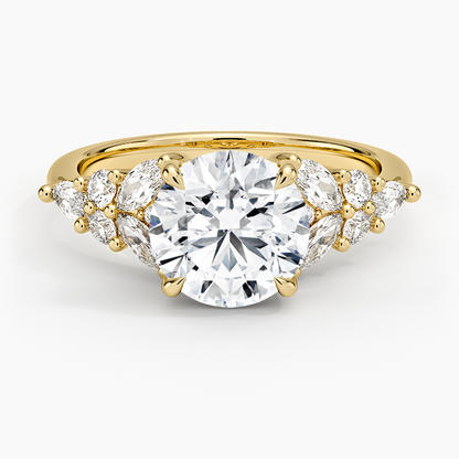 Nadia Taper Diamond Ring - Round Center Stone