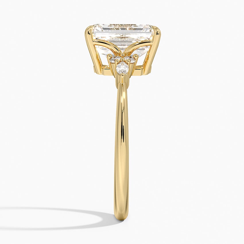 Nadia Diamond Ring - Emerald Cut Center Stone