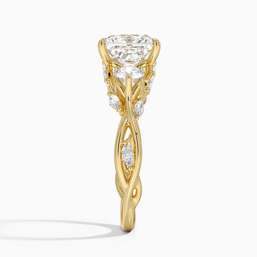 Secret Garden Three Stone Diamond Ring (3/4 ct. tw.) - Princess Cut Center Stone