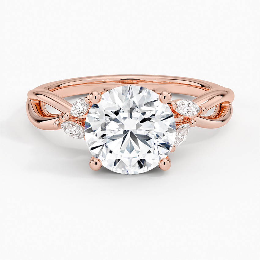 Willow Diamond Ring (1/8 ct. tw.) - Round Center Stone