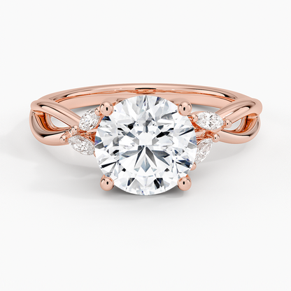 Willow Diamond Ring (1/8 ct. tw.) - Round Center Stone
