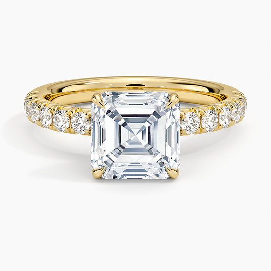 Luxe Amelie Diamond Ring (3/8 ct. tw.) - Asscher Cut Center Stone