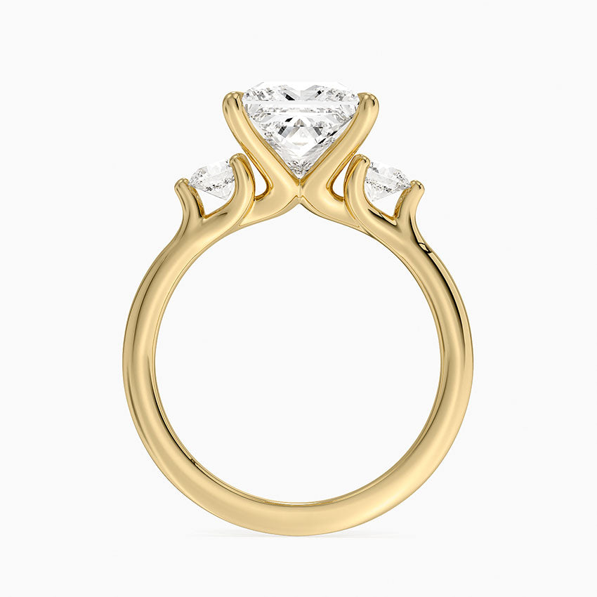 Freesia Three Stone Diamond Ring (1/3 ct. tw.) - Princess Cut Center Stone