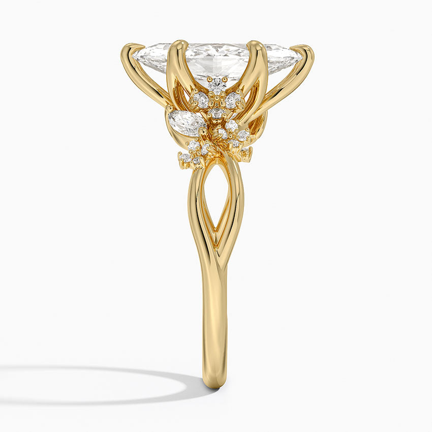Summer Blossom Diamond Ring (1/4 ct. tw.) - Marquise Cut Center Stone