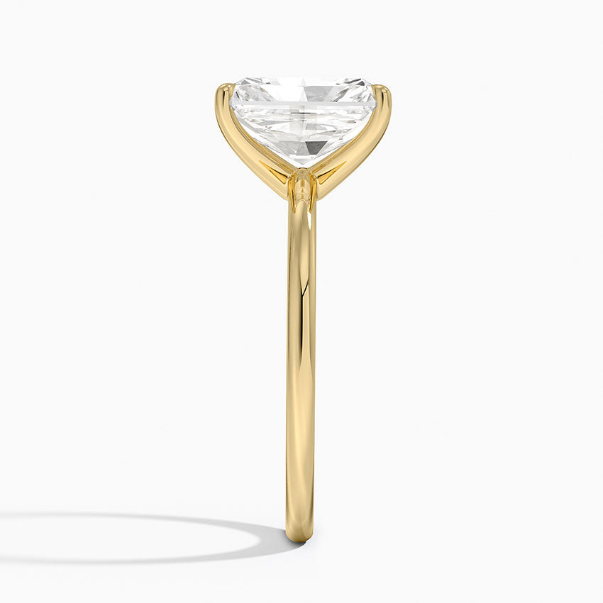 Fairmined 1.5mm Comfort Fit Ring - Radiant Cut Center Stone