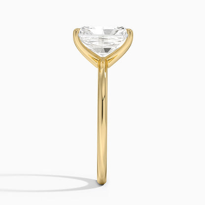 Fairmined 1.5mm Comfort Fit Ring - Radiant Cut Center Stone