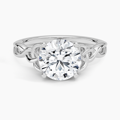 Celtic Love Knot Ring - Round Center Stone