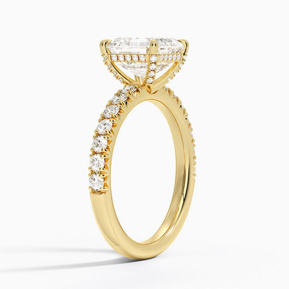 Olympia Half Coverage Diamond Ring (1/2 ct. tw.) - Asscher Cut Center Stone
