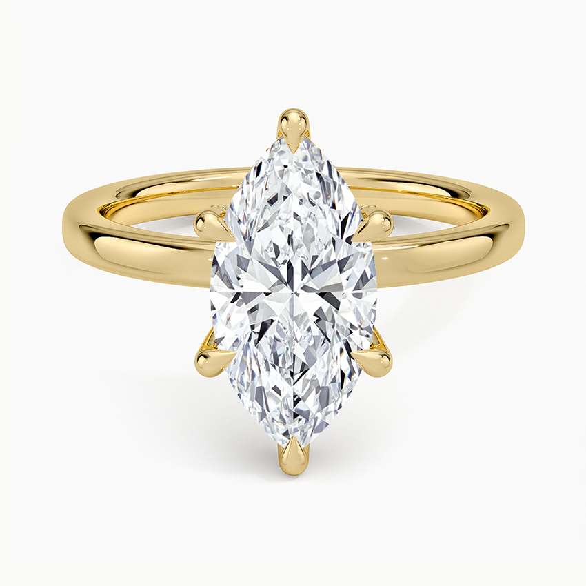 Lumiere 2mm Diamond Ring (1/8 ct. tw.) - Marquise Cut Center Stone