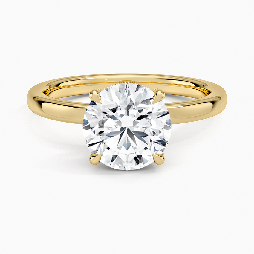 Lumiere 2mm Diamond Ring (1/8 ct. tw.) - Round Cut Center Stone
